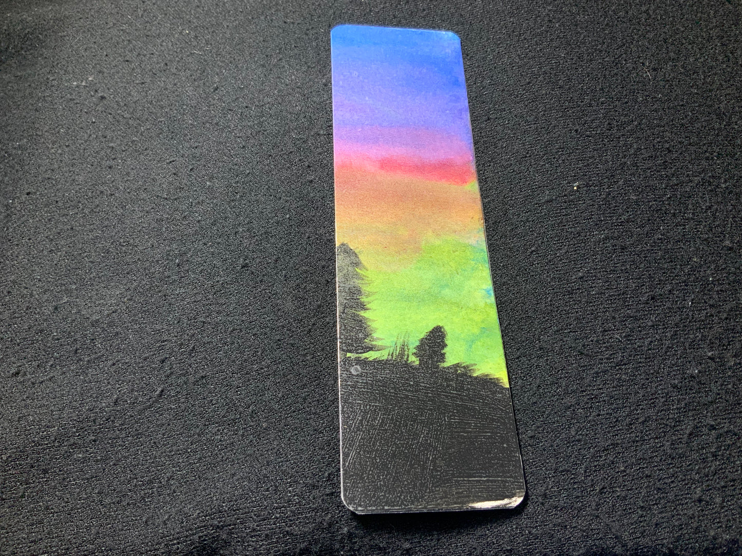 Hand Painted Watercolor Landscape Bookmark 5