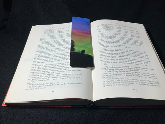 Hand Painted Watercolor Landscape Bookmark 5