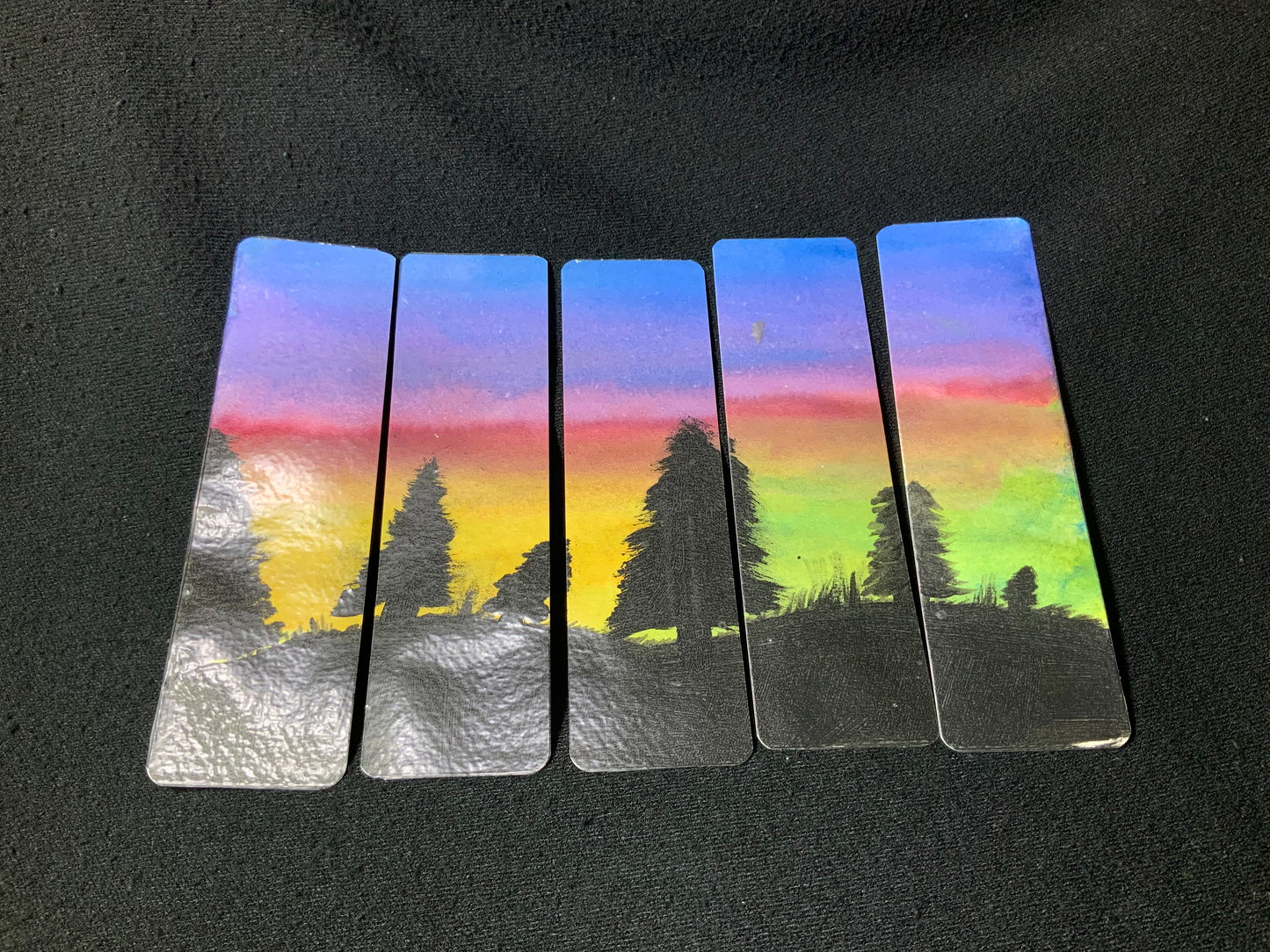 Hand Painted Watercolor Landscape Bookmark 3