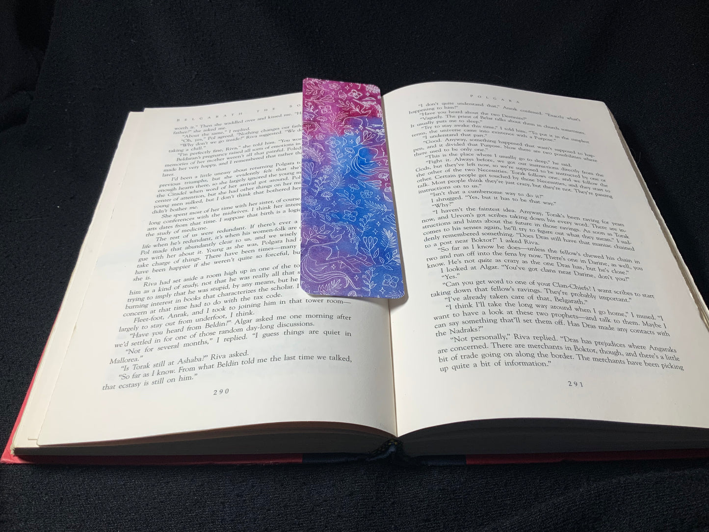 Watercolor Unicorn Bookmark: Purple & Blue 1