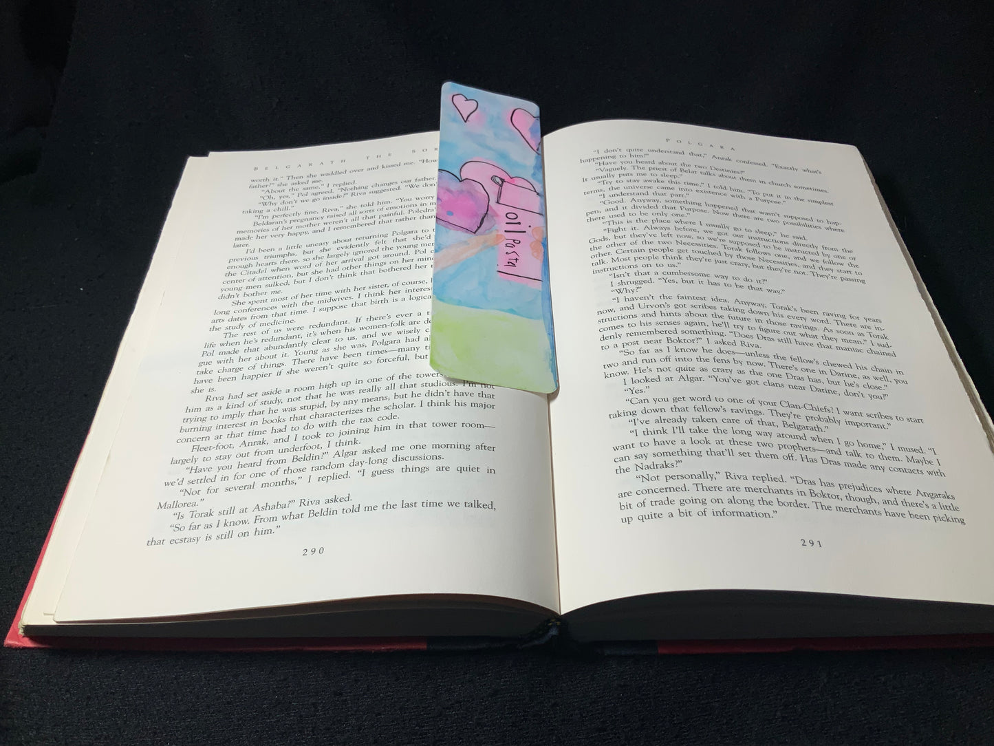 Love Oil Pastels Bookmark