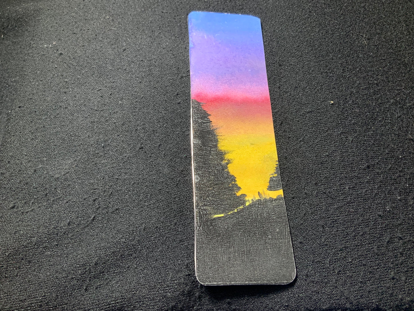 Hand Painted Watercolor Landscape Bookmark 1