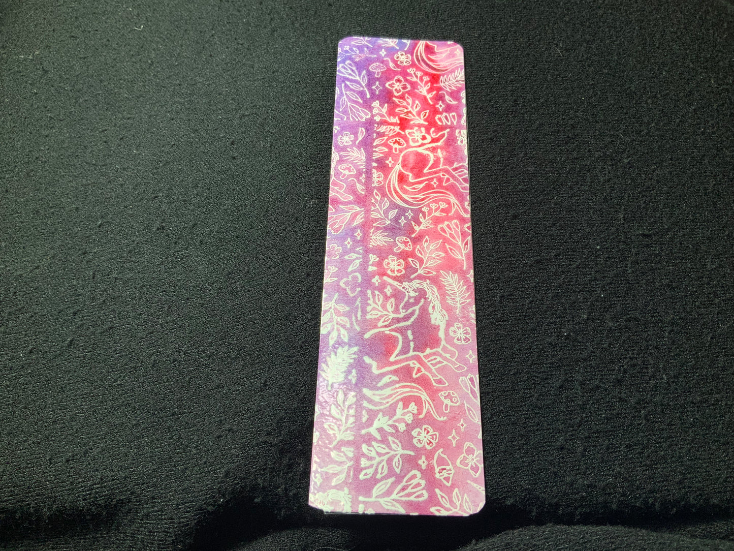 Watercolor Unicorn Bookmark: Pink & Purple 3